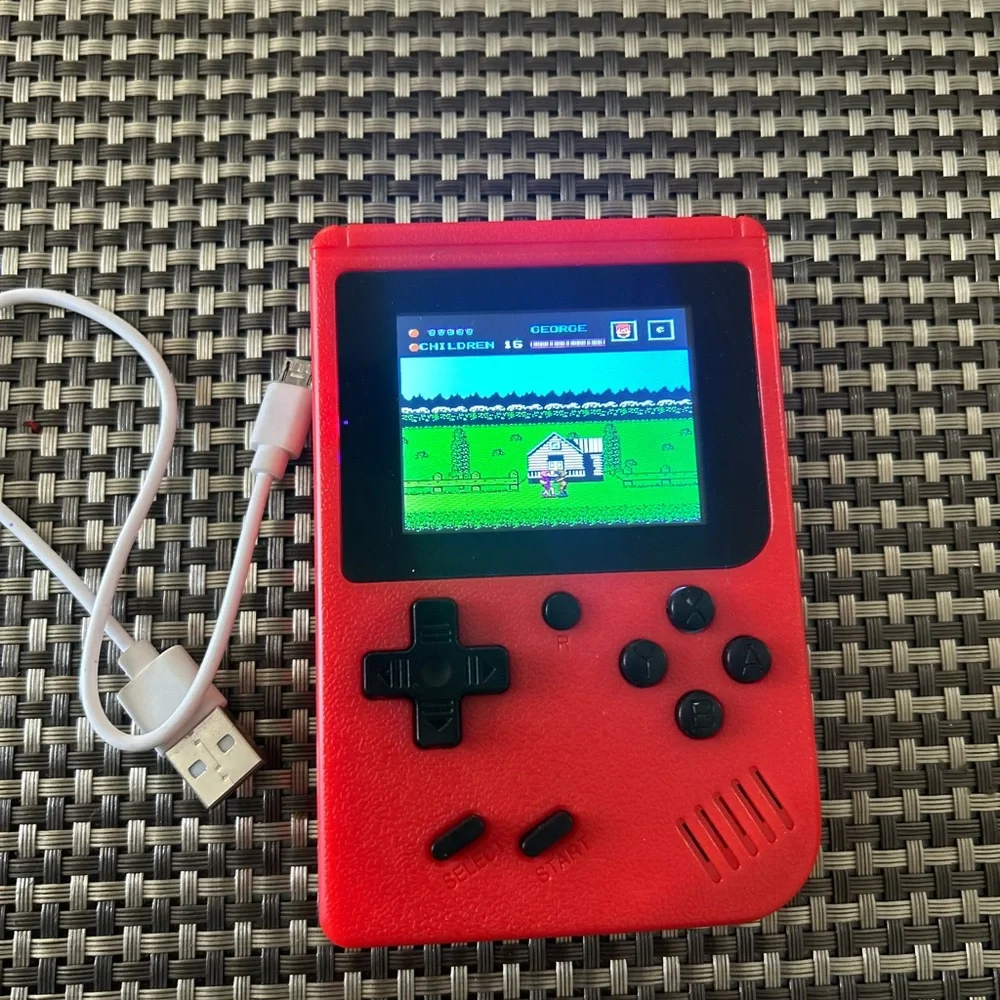 Retro Handheld Game Console - Red